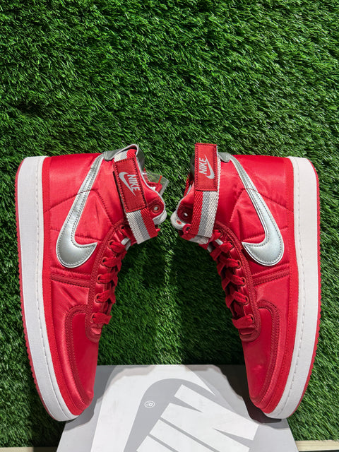 Nike Vandal High Supreme University Red Metallic Silver Sz 10M