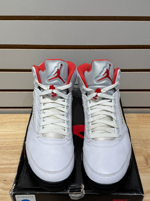 Jordan 5 Retro Fire Red Silver Tongue (2020) Sz 9.5