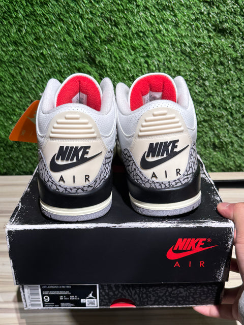 Jordan 3 Retro White Cement Reimagined Sz 9M
