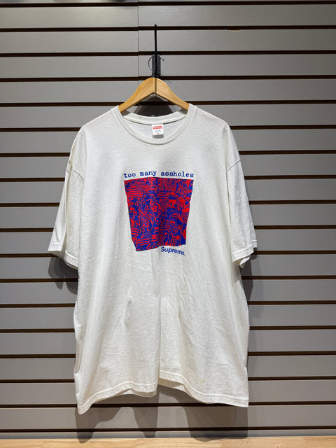 Supreme Too Many Assholes Tee White Sz XXL