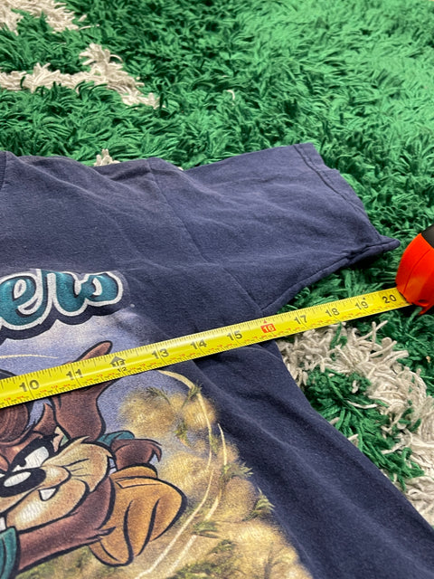 1997 Vintage Kids Mariners Looney Tunes Tasmanian Devil Pitching Shirt