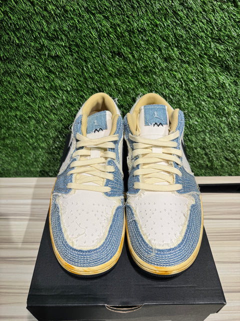 Jordan 1 Low SE WRMK Sashiko Denim Sz 10