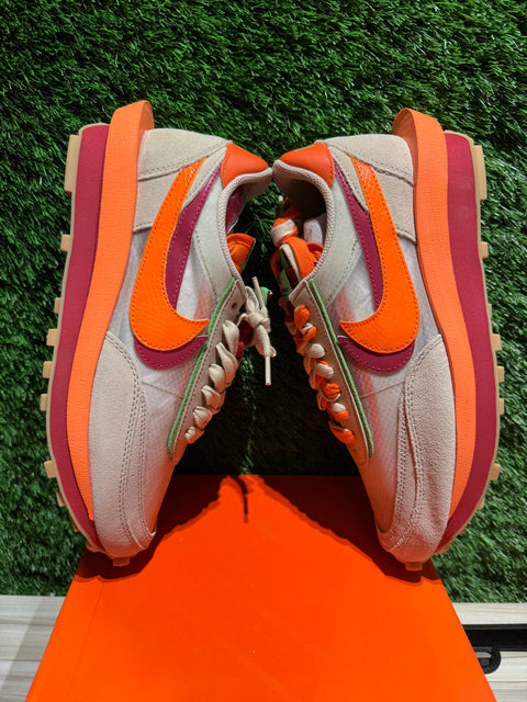 Nike LD Waffle sacai CLOT Kiss of Death Net Orange Blaze Sz 8M