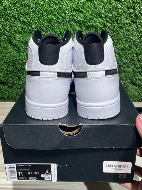 Jordan Access White Black University Red Sz 11M