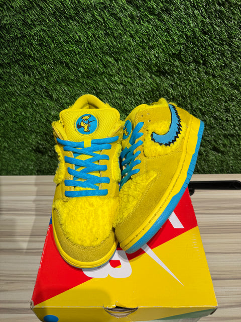 Nike SB Dunk Low Grateful Dead Bears Opti Yellow Sz 10.5M