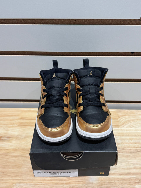 Jordan 1 Mid SE Metallic Gold Black (TD)