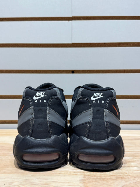 Nike Air Max 95 Black Grey Safety Orange Sz 11