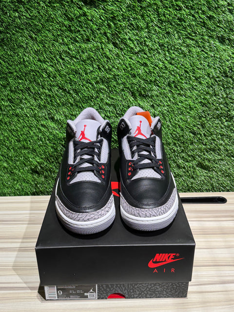 Jordan 3 Retro OG Black Cement (2024) Sz 9