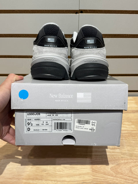 New Balance 990v6 MiUSA Black Grey Sz 9.5