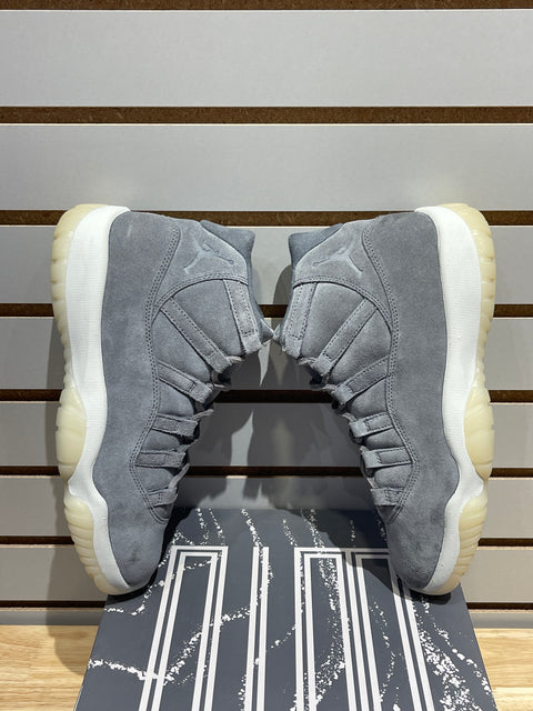 Jordan 11 Retro Pinnacle Grey Suede Sz 9