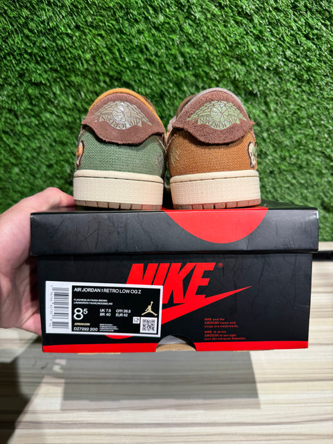 Jordan 1 Retro Low OG Zion Williamson Voodoo Sz 8.5