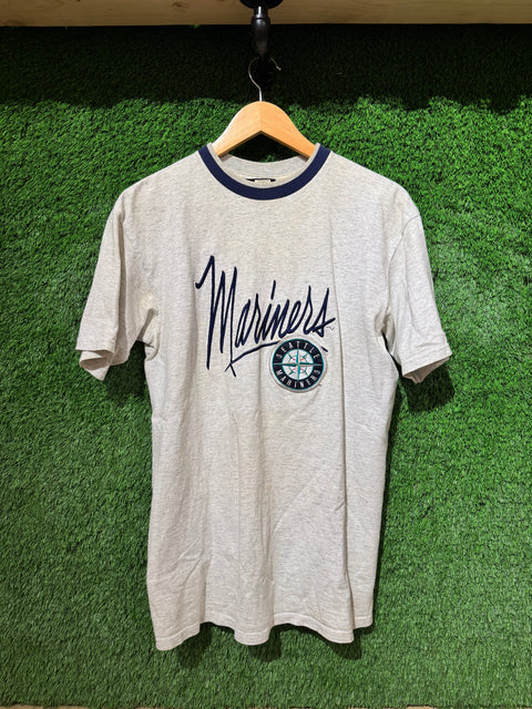 Vintage 90s Baseball Seattle Mariners Ringer Tee Sz M