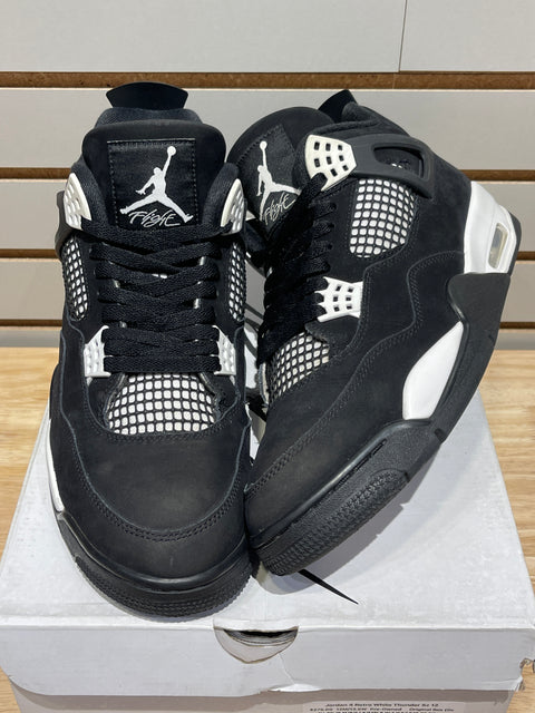 Jordan 4 Retro White Thunder Sz 12