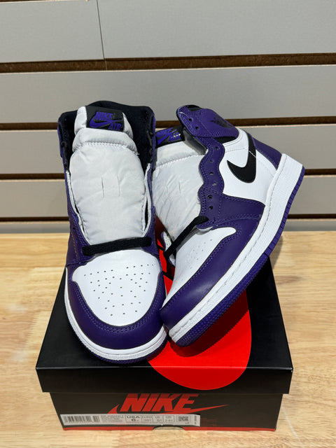 Jordan 1 Retro High Court Purple White (GS) Sz 6Y