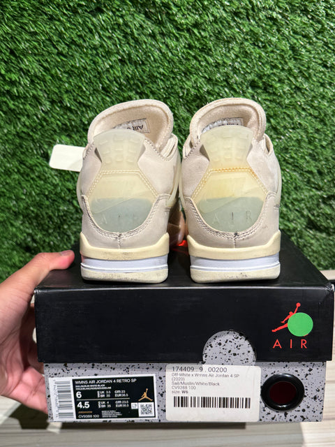 Jordan 4 Retro Off-White Sail (Women's) Sz 4.5M/6W