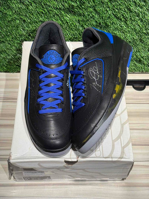 Jordan 2 Retro Low SP Off-White Black Blue Sz 12.5M