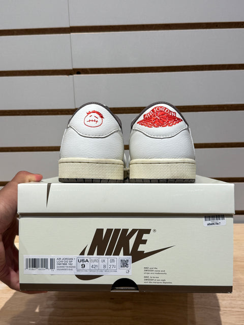 Jordan 1 Retro Low OG SP Travis Scott Reverse Mocha Sz 9M