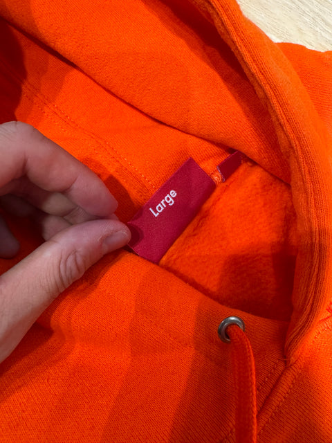 Supreme Warm Up Hooded Sweatshirt SS24 Bright Orange Sz L