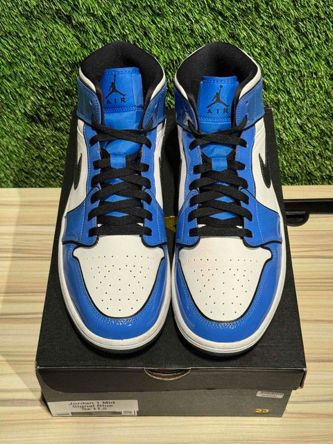 Jordan 1 Mid Signal Blue Sz 11.5M