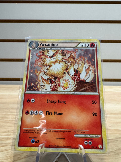 Arcanine - 1/123 Pokemon (HeartGold & SoulSilver) - Deck Exclusives (PR)