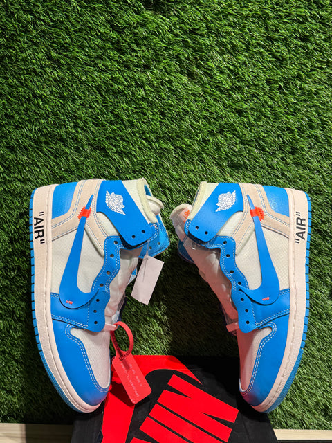Jordan 1 Retro High Off-White University Blue Sz 8M