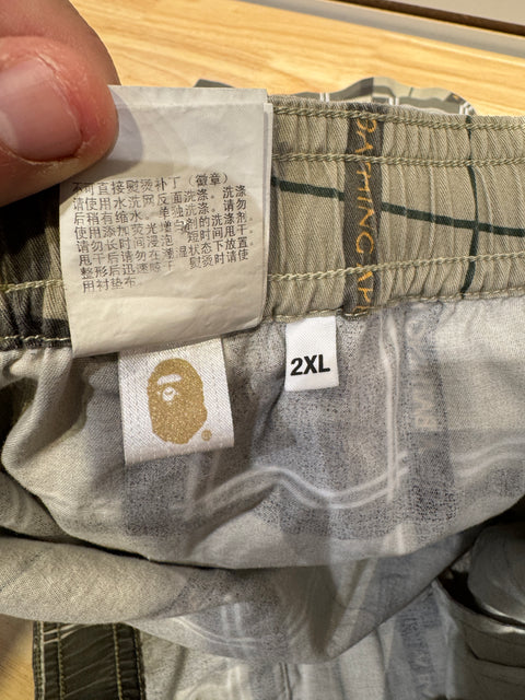 BAPE x WTAPS A Bathing Ape Ursus Bape BDU Shorts Beige Sz 2XL