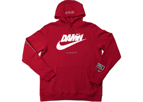 TDE x Nike Swoosh Logo Hoodie Red Sz XL