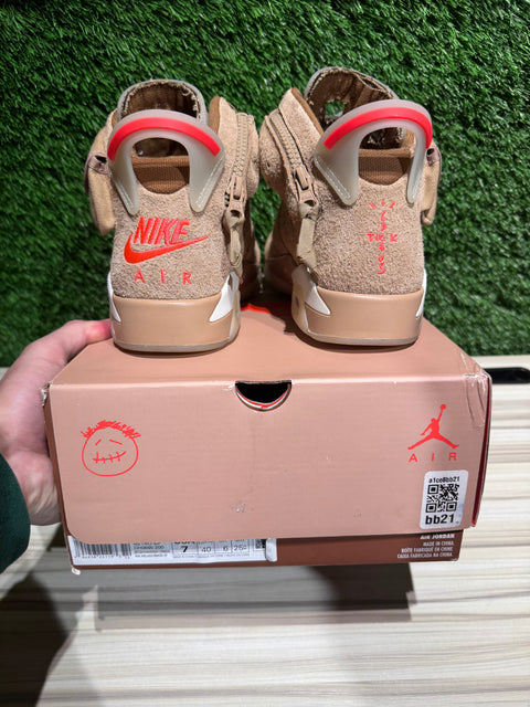 Jordan 6 Retro Travis Scott British Khaki Sz 7M