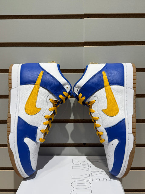 Nike Dunk High Blue Yellow Gum By You Sz 10