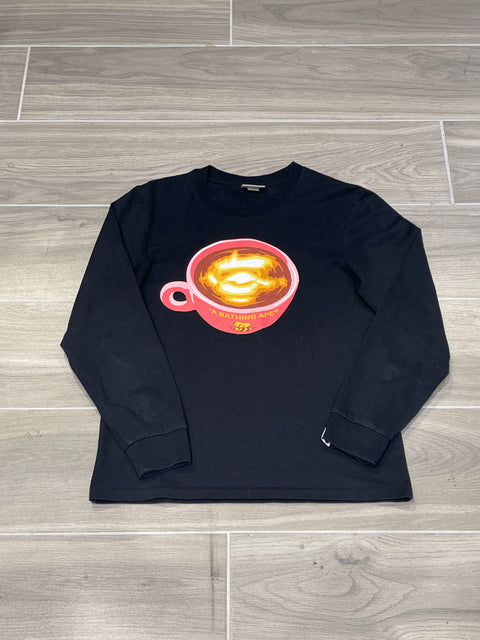 BAPE Latte L/S Tee Sz S