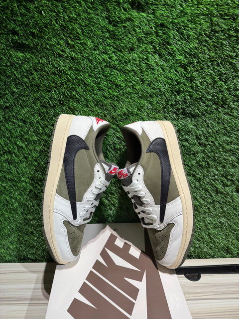 Jordan 1 Retro Low OG SP Travis Scott Medium Olive Sz 9