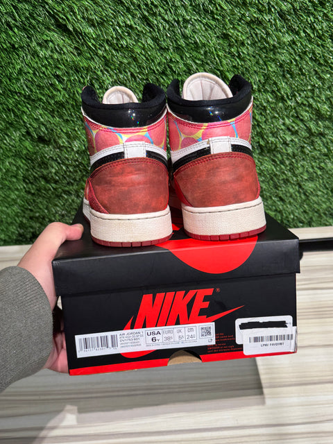 Jordan 1 Retro High OG Spider-Man Across the Spider-Verse (GS) Sz 6Y
