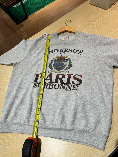 Rare VTG Jerzees Université De Paris College Crewneck USA Sz XL