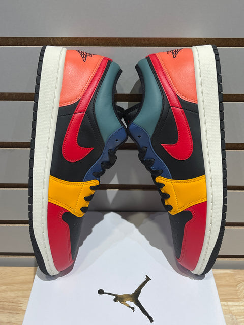 Air Jordan 1 Low SE Black Multi-Color (Women's) Sz 10