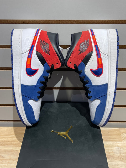 Jordan 1 Mid Multi-Color Swoosh Sz 9M