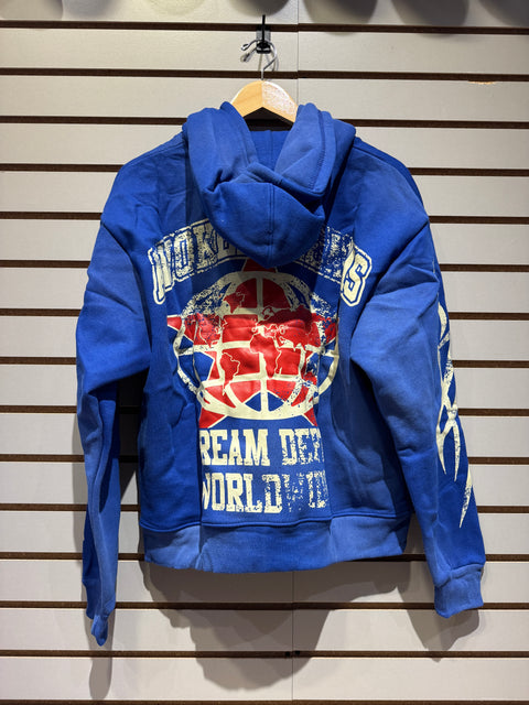 Awoken Dreams Dept. Royal Blue Full Zip Hooded Sweatshirt