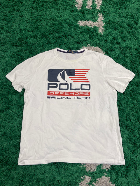 Polo Ralph lauren White Offshore Sailing Team Graphic T-Shirt