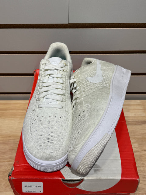 Nike Air Force 1 Ultra Flyknit Low Triple White Sz 10.5
