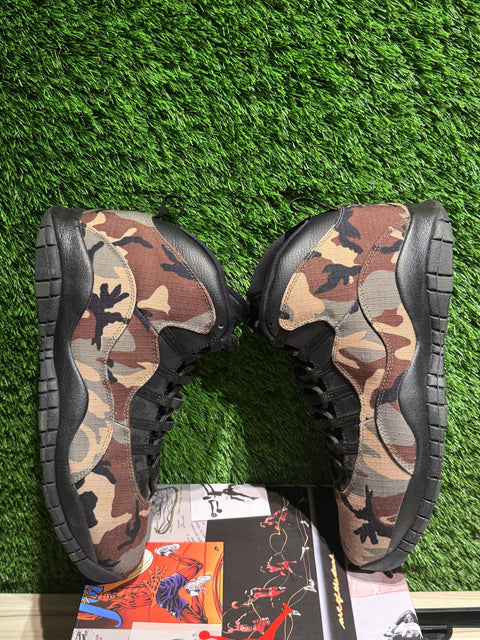 Jordan 10 Retro Woodland Camo Sz 14