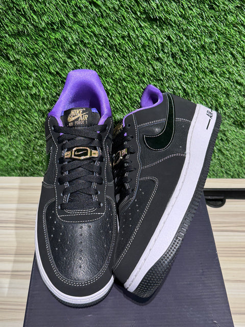 Nike Air Force 1 Low '07 LV8 World Champ Black Purple Sz 11M