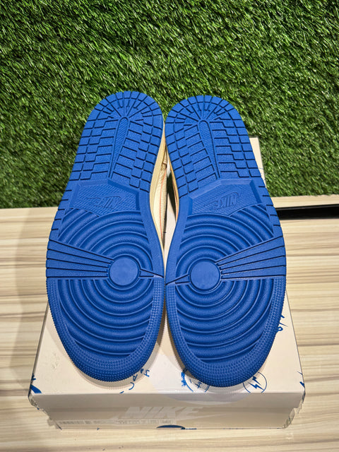 Jordan 1 Retro Low OG SP Fragment x Travis Scott Sail Military Blue Sz 10