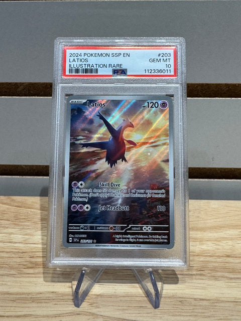 2024 Pokemon Surging Sparks Latios #203/191 Illustration Rare IR PSA 10