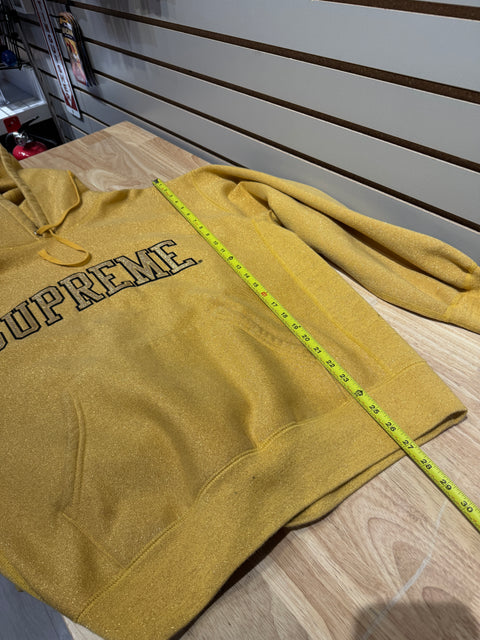 Supreme Metallic Arc Hooded Sweatshirt (SS23) Gold Sz XL