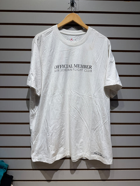Jordan Official Flight Club Member White Tee Sz XL