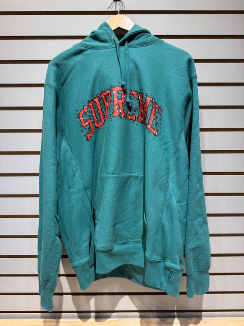 Supreme Water Arc Hooded Sweatshirt Dark Teal Sz XL