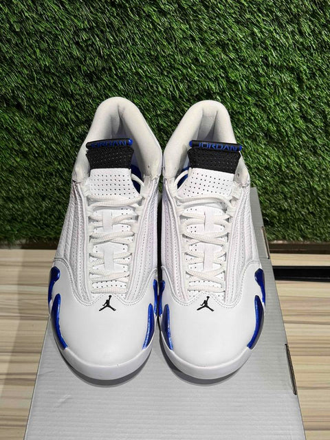 Jordan 14 Retro White Hyper Royal Sz 8.5M