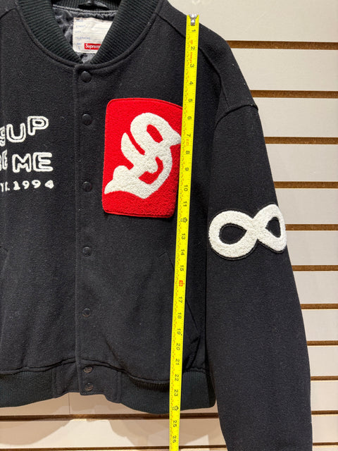 Supreme x CPFM Tourist Varsity Jacket Black Size Large