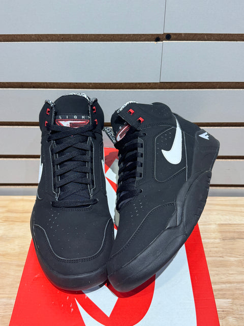 Nike Air Flight Lite II Mid Black White Varsity Red Sz 10