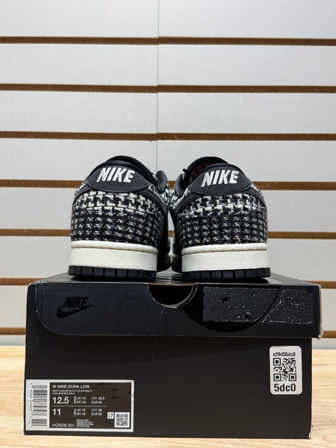 Nike Dunk Low Harris Tweed White Black Multi (Women's) Sz 11M