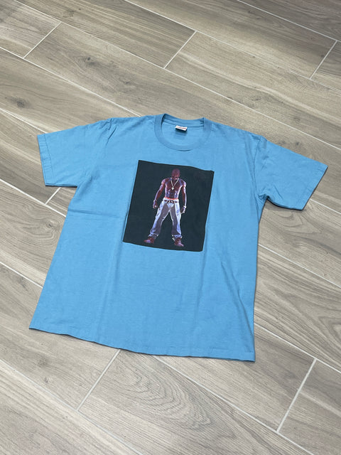 Supreme Tupac Hologram Tee Light Slate Sz M